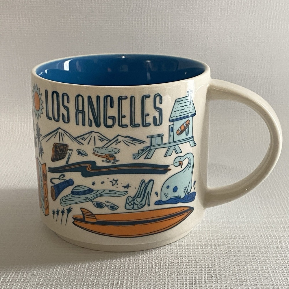 Starbucks Been There Series Los Angeles Ceramic Mug, 14 Oz New in Box